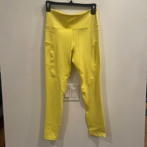 ZYIA Yellow Shimmer Leggings sz 6-8